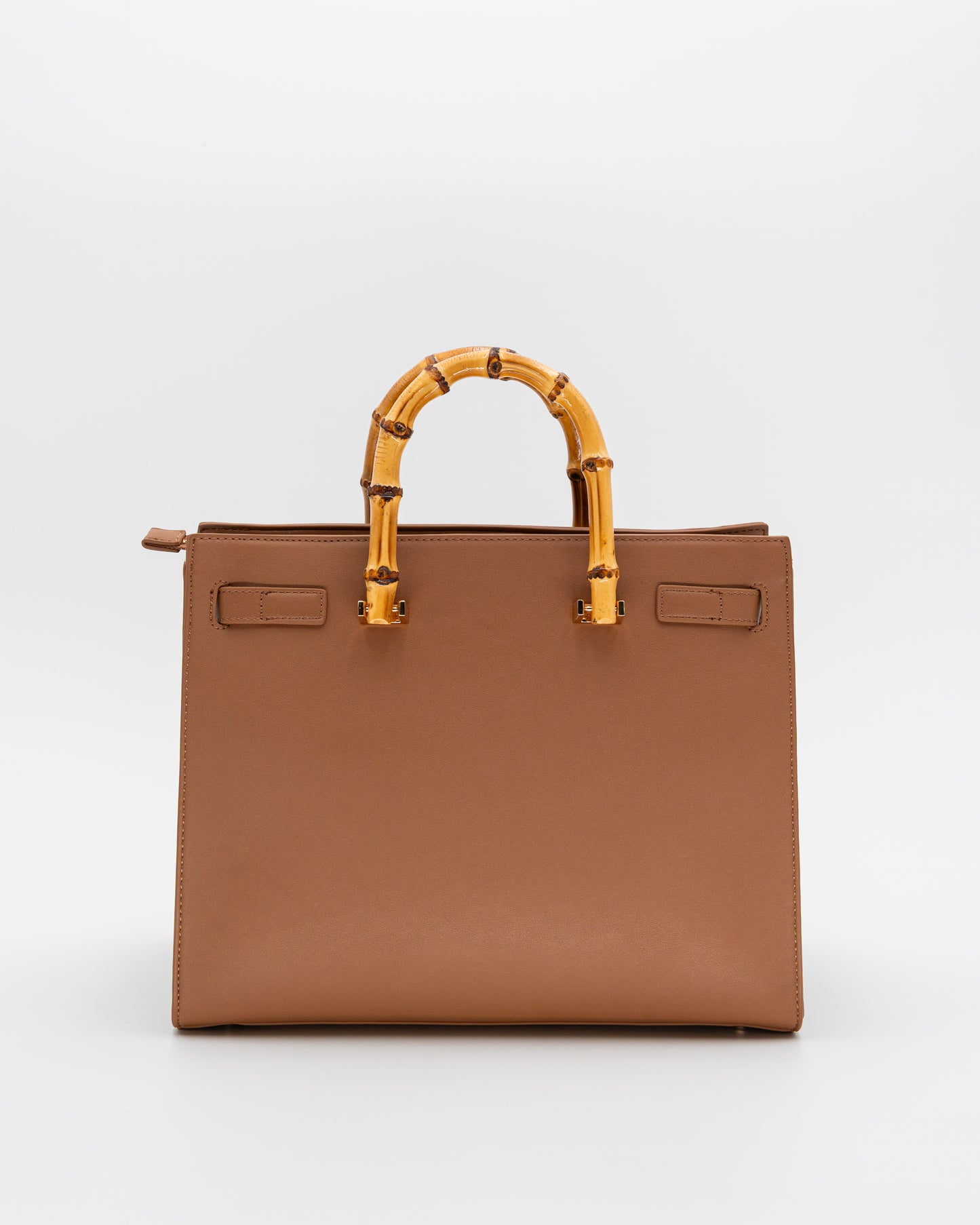 Borsa grande con manici effetto bambù