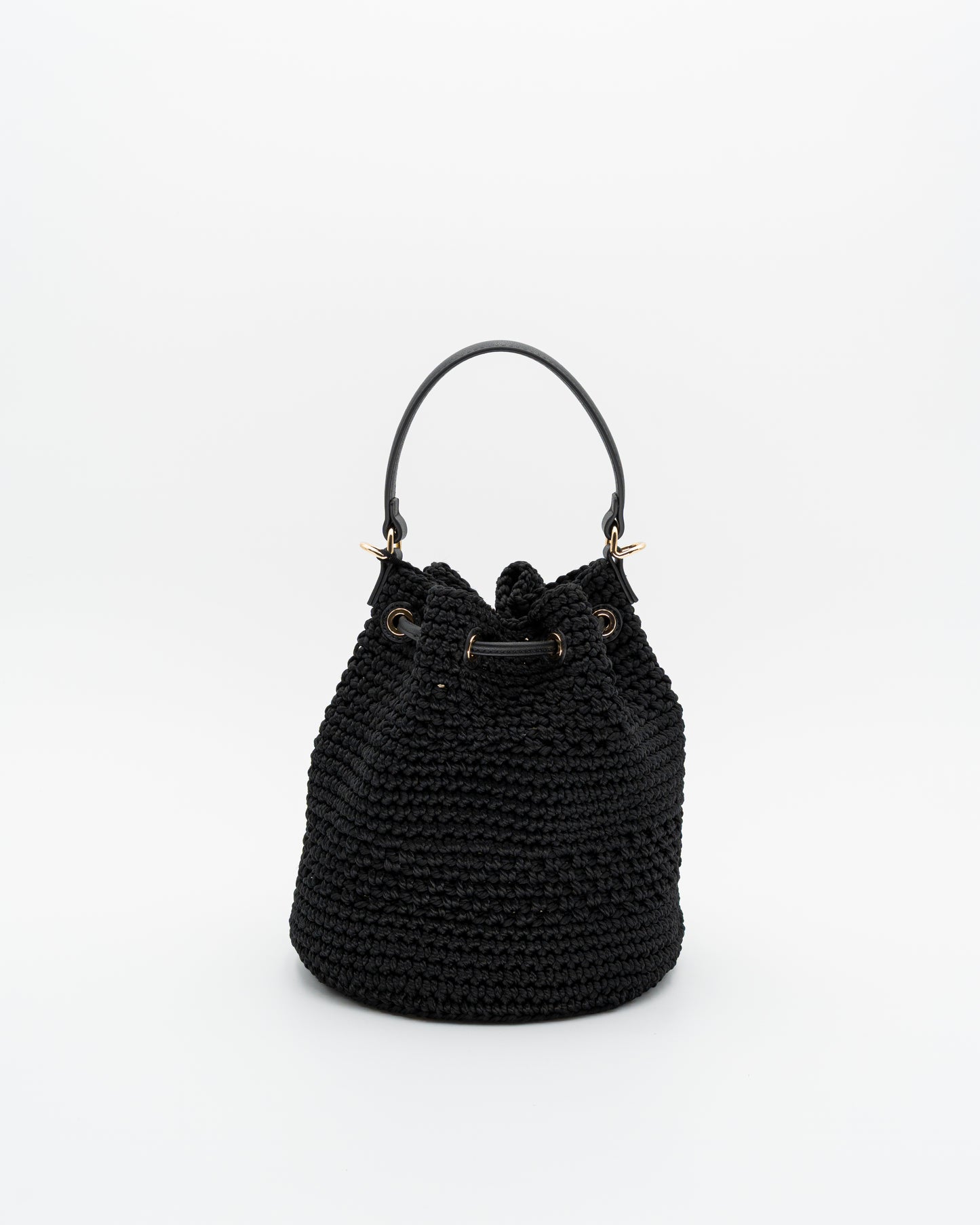 Twinset Borsa a secchiello in cotone crochet