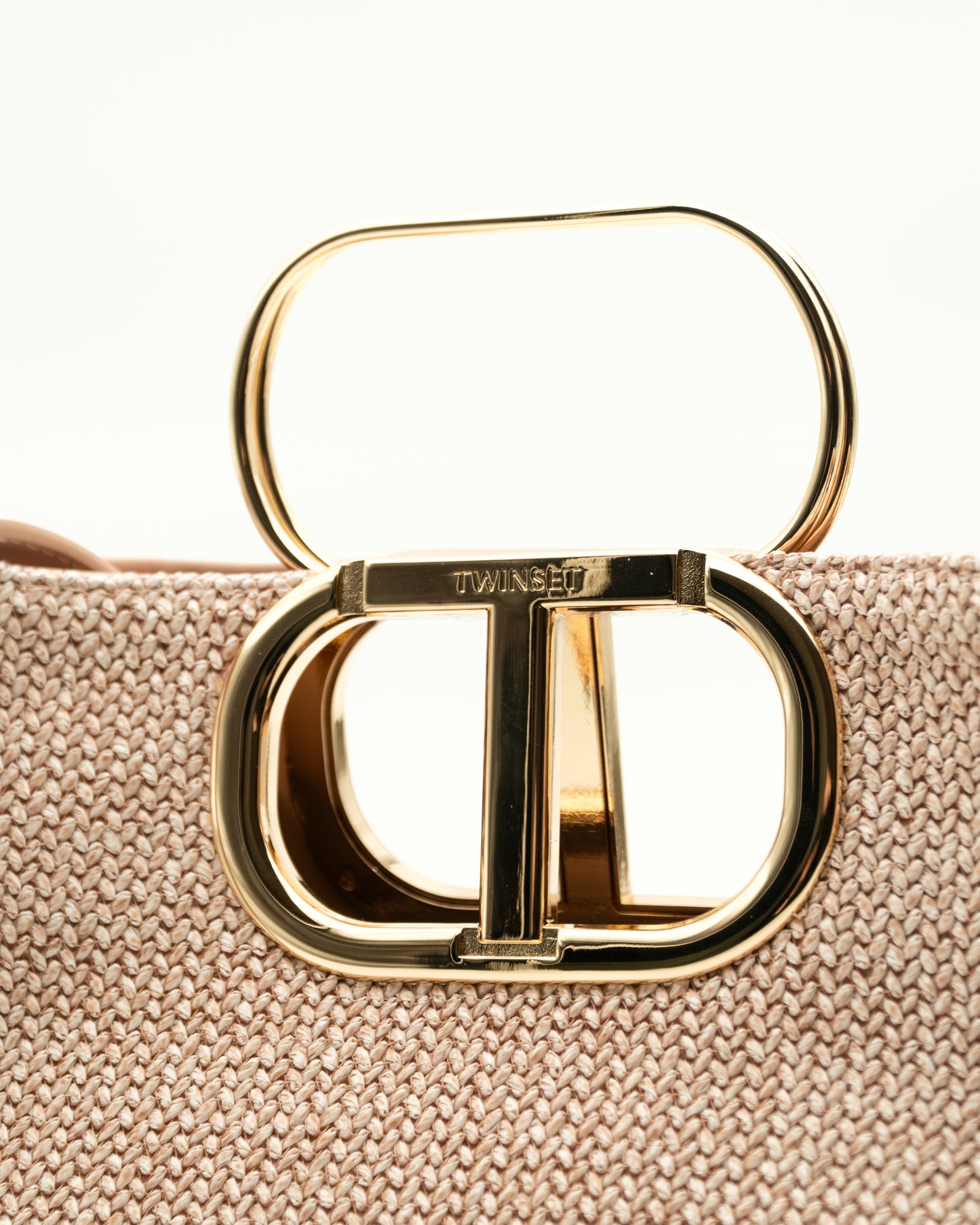 Twinset - Borsa a tracolla 'Lila' effetto paglia intrecciata