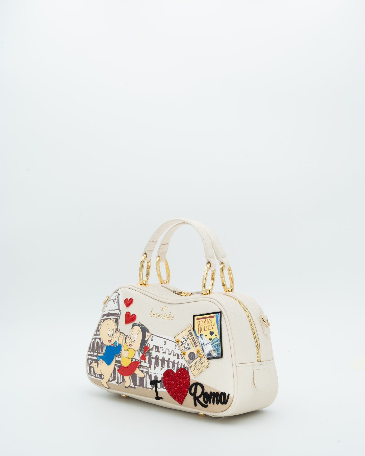 Borsa a mano linea cartoline (Porky & Petunia) - BRACCIALINI