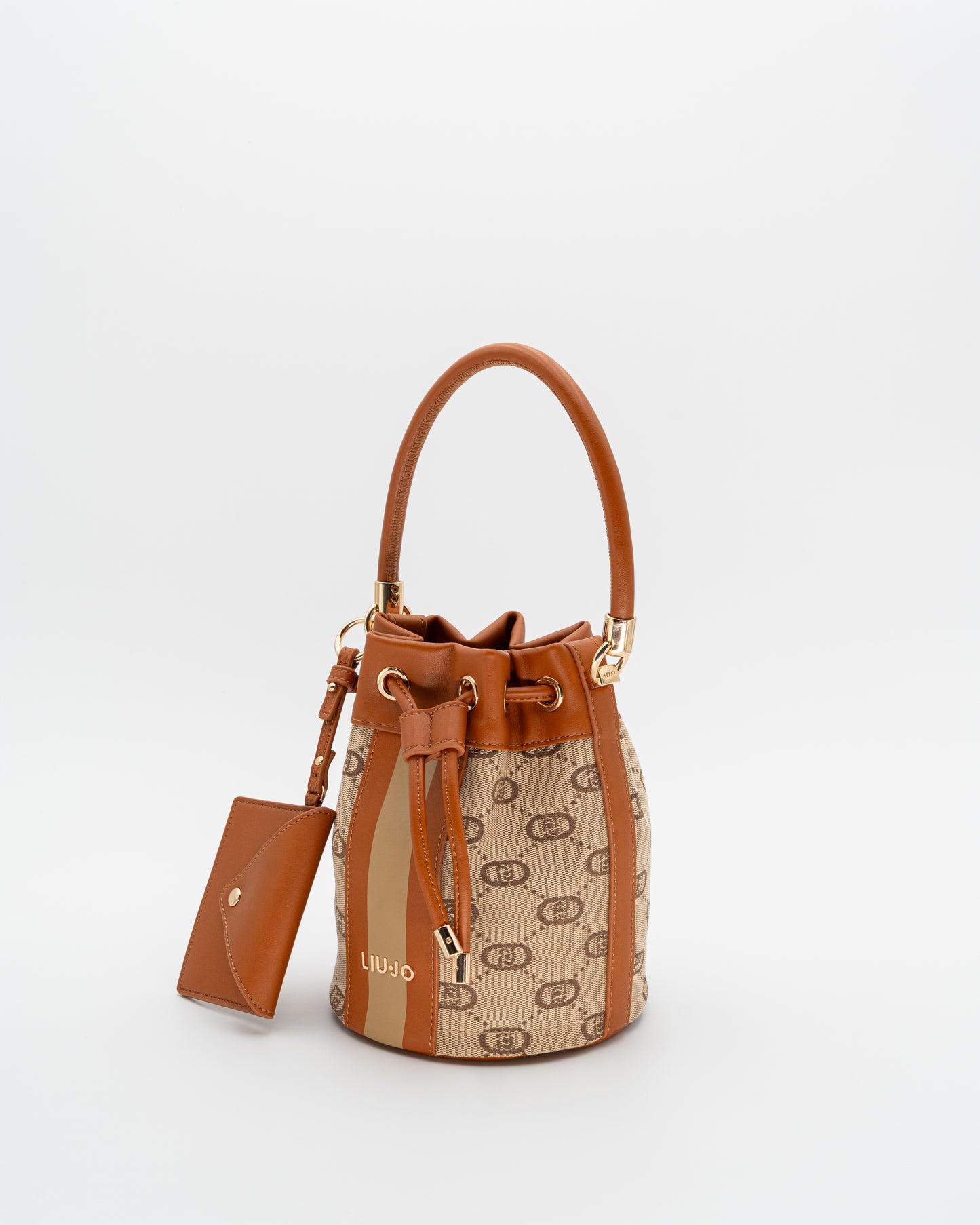 Borsa in pelle con monogram jacquard Liu-Jo