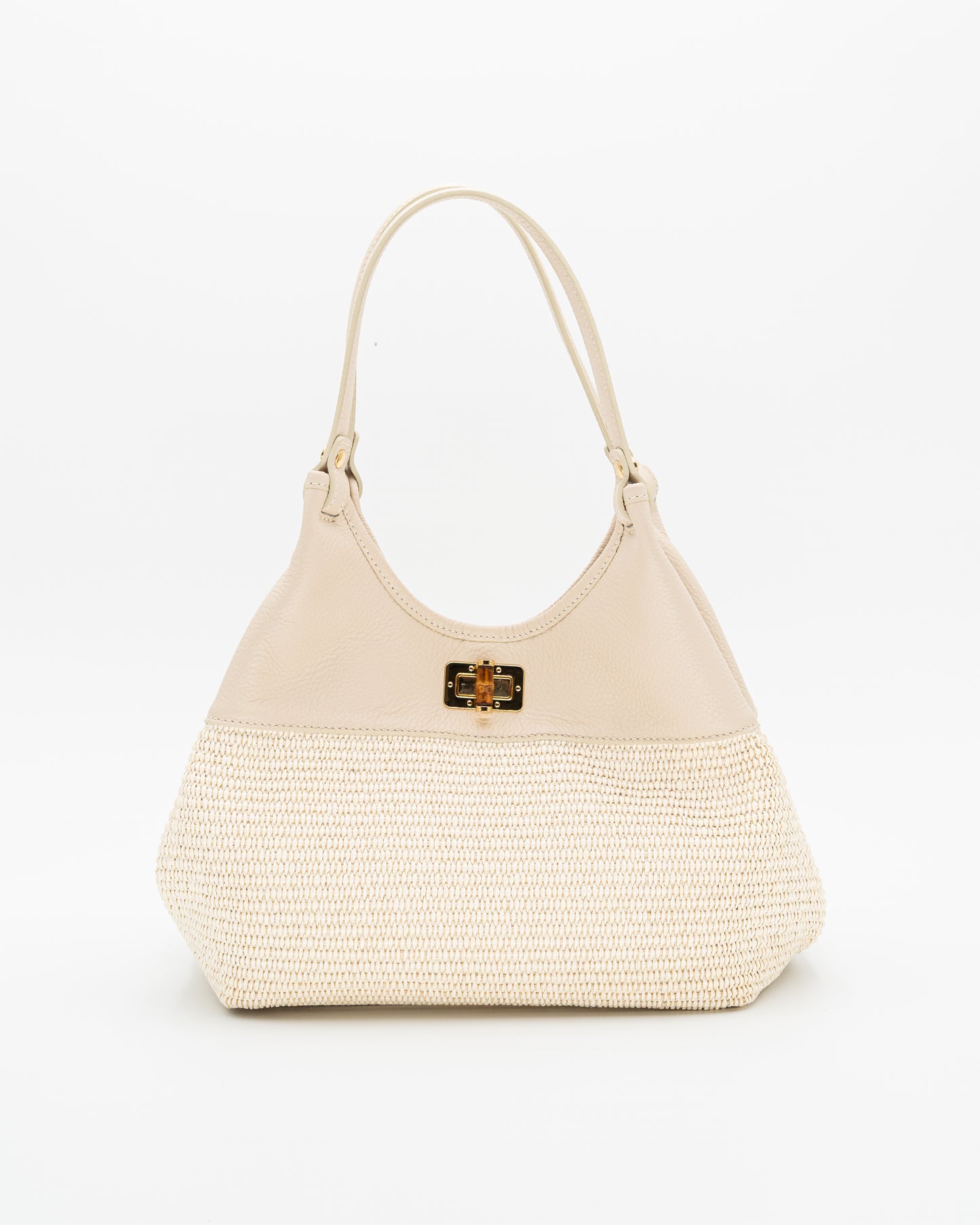 BORSA A SPALLA IN PAGLIA - CALEIDOS