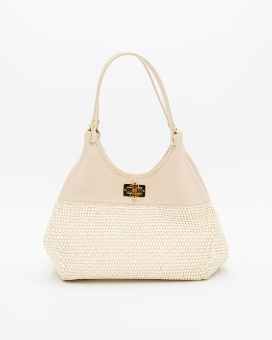 BORSA A SPALLA IN PAGLIA - CALEIDOS