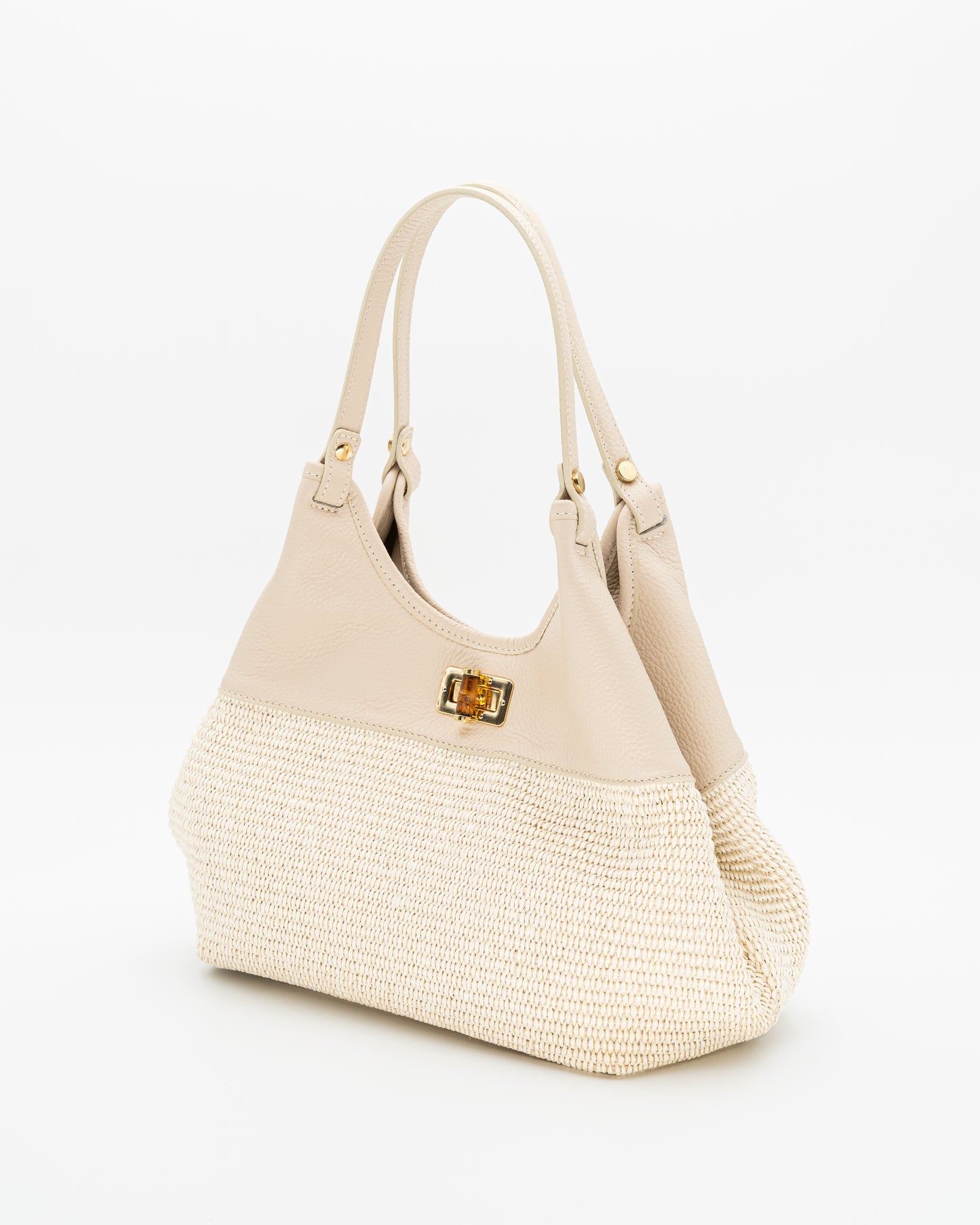 BORSA A SPALLA IN PAGLIA - CALEIDOS