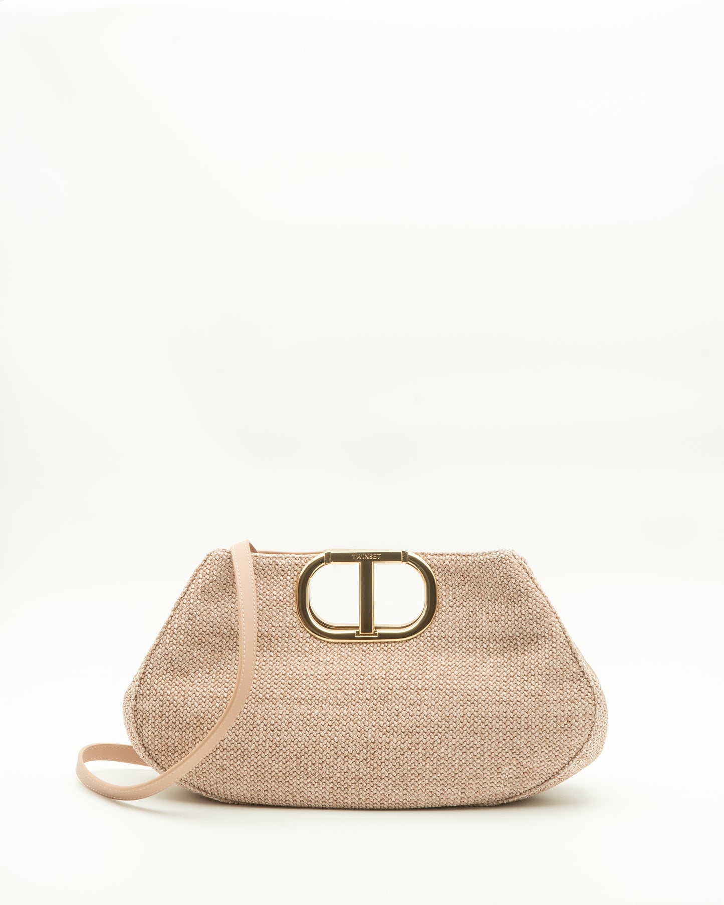 Twinset - Borsa a tracolla 'Lila' effetto paglia intrecciata