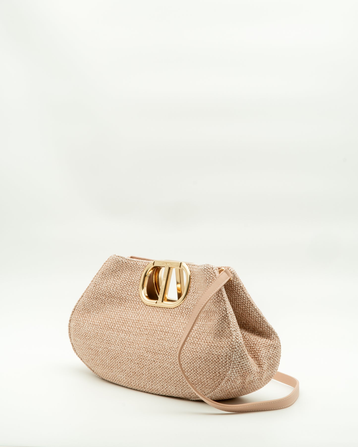 Twinset - Borsa a tracolla 'Lila' effetto paglia intrecciata