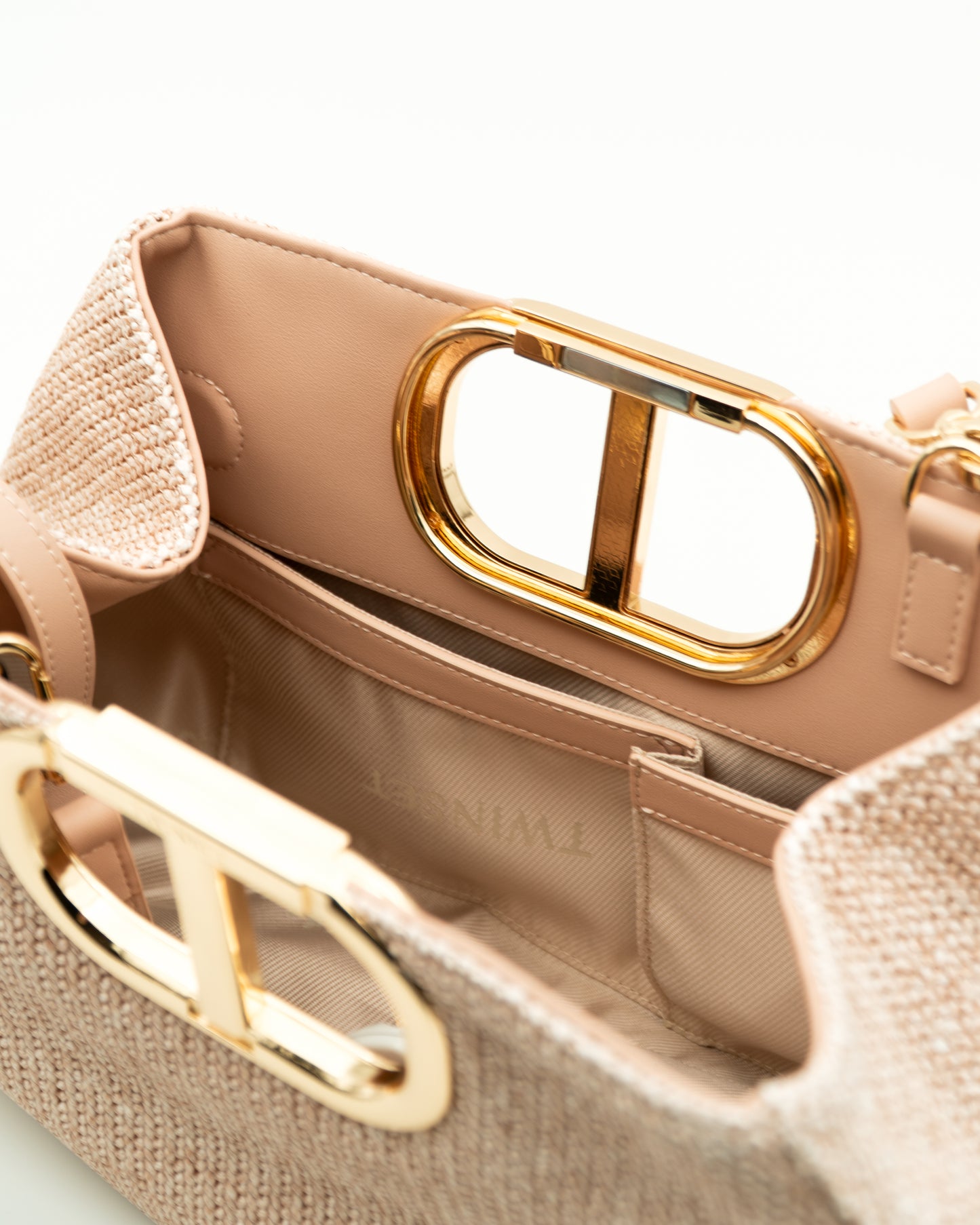 Twinset - Borsa a tracolla 'Lila' effetto paglia intrecciata